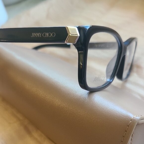 NEW & AUTHENTIC JIMMY CHOO EYEGLASSES MODEL JC225, SIZE 52-15-145, C/ BLACK - Picture 2 of 3
